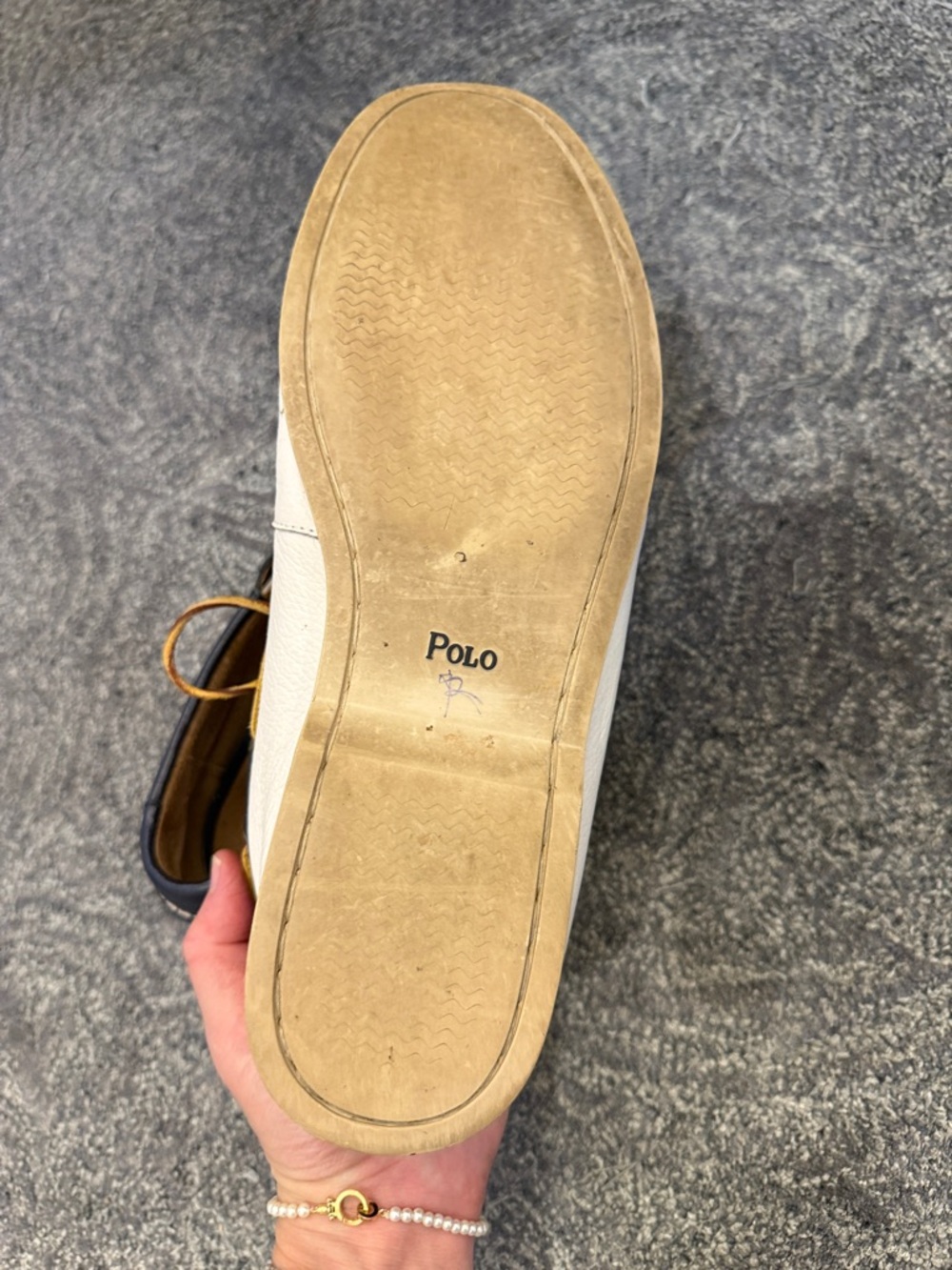 Nautical Preppy Polo by Ralph Lauren Leather Boat Shoes - Picture 8 of 9